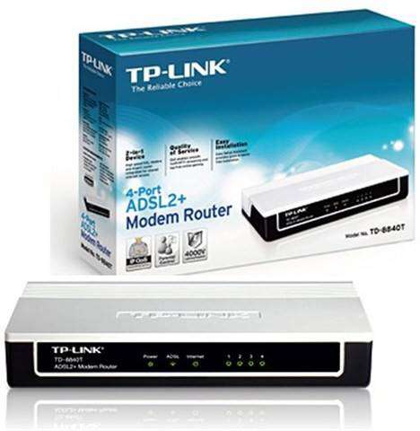 Modem TPlink 4P ADSL2/2+ TD-8840T+Splitter