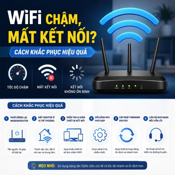 WiFi Chậm, Mất Kết Nối? Cách Khắc Phục Hiệu Quả